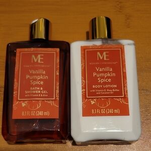 Expressions Vanilla Pumpkin Spice Bath & Shower Gel and Body Lotion Set